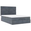 vidaXL Ottoman bed met matrassen 140x200cm fluweel donkergrijs