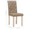 vidaXL Eetkamerstoelen 6 st stof taupe