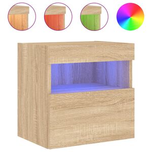 vidaXL Tv-wandmeubel met LED-verlichting 40x30x40 cm sonoma eikenkleur