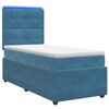 vidaXL LED Boxspring Bed met Matras Blauw 80 x 200 cm Fluweel