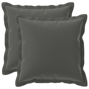 vidaXL Kussensloop 2 st HOUTEN Antraciet 30 x 30 cm Polyester