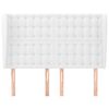 vidaXL Hoofdbord met randen 147x23x118/128 cm kunstleer wit
