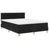 vidaXL Boxspringbed met matras met hoofdeinde Zwart 160 x 200 cm Stof