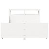 vidaXL Bedframe zonder matras massief grenenhout wit 160x200 cm