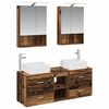 vidaXL Badkamermeubelset 5 st Oud hout Bewerkt hout en glas
