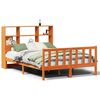 vidaXL Bed met boekenkast zonder matras grenenhout wasbruin 120x190 cm