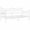 vidaXL Bedframe voor een daybed Wit 90 x 190 cm Staal