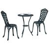 vidaXL Tuin Bistro Set 3 pcs Groen Aluminium