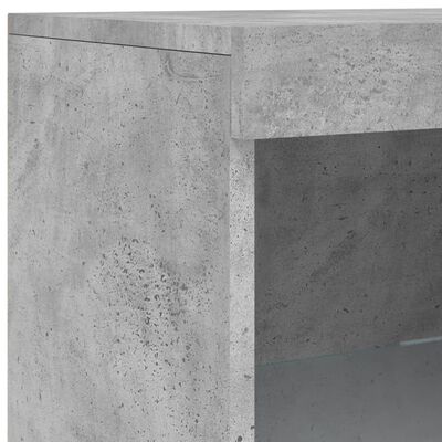 vidaXL Dressoir met LED-verlichting 162x37x100 cm betongrijs