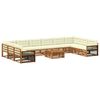 vidaXL Sofa-Sets met kussen 11 pcs Massief Acaciahout
