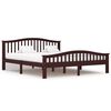 vidaXL Bedframe massief grenenhout donkerbruin 180x200 cm
