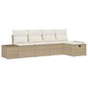 vidaXL Tuinbankenset 5 st Beige poly rattan