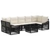 vidaXL Tuinbankenset 8 st Zwart poly rattan