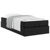 vidaXL Bedframe met matras met matras 2 pcs Zwart PVC