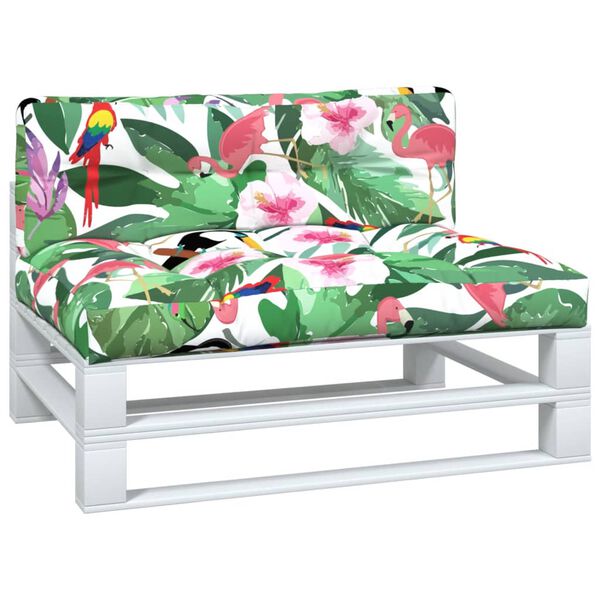 vidaXL Palletkussens 2 st stof meerkleurig