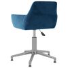 vidaXL Eetkamerstoel draaibaar fluweel blauw