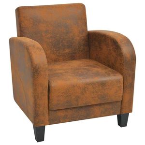 vidaXL Fauteuil kunstsu&egrave;de bruin