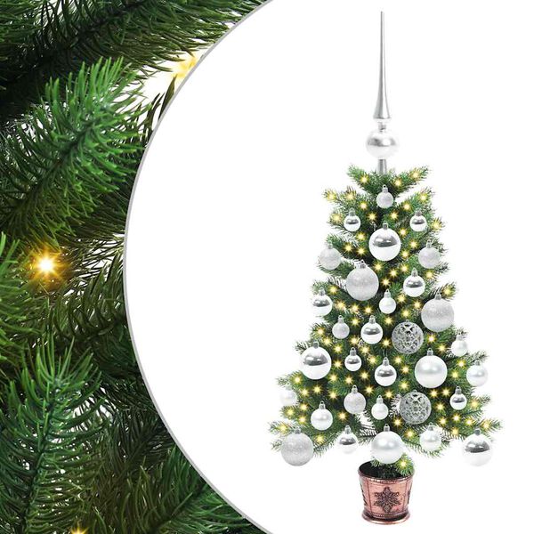 vidaXL Kerstboom met 150 LED met standaard Groen 65 cm PE