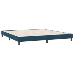 vidaXL Bedframe zonder matras 180x220 cm fluweel donkerblauw