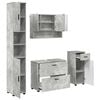 vidaXL Badkamermeubelset 4 pcs Beton Grijs Geperst Hout en Metaal