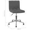 vidaXL Kantoorstoel draaibaar fluweel donkergrijs