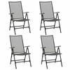 vidaXL Opklapbare stoelen van gaas, 4 stuks, staal, antraciet