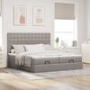 vidaXL Ottoman bed met matrassen en LED's 160x200cm stof taupe