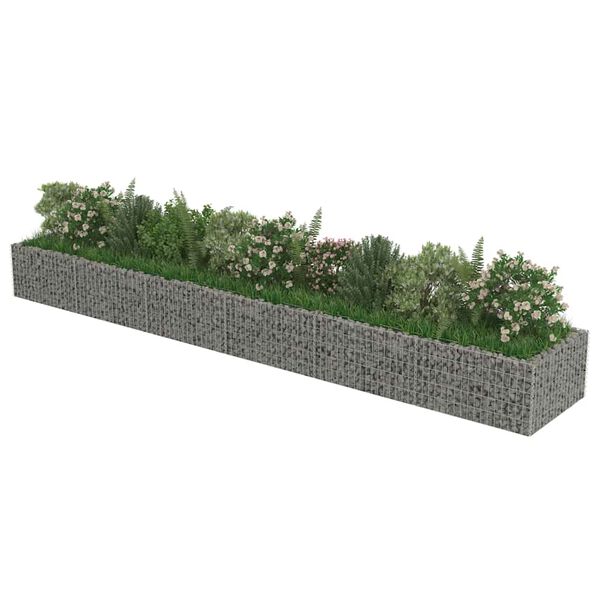 vidaXL Gabion plantenbak verhoogd 540x90x50 cm gegalvaniseerd staal