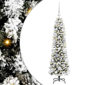vidaXL Kunstkerstboom Wit 120 cm PVC en Metaal en Plastic