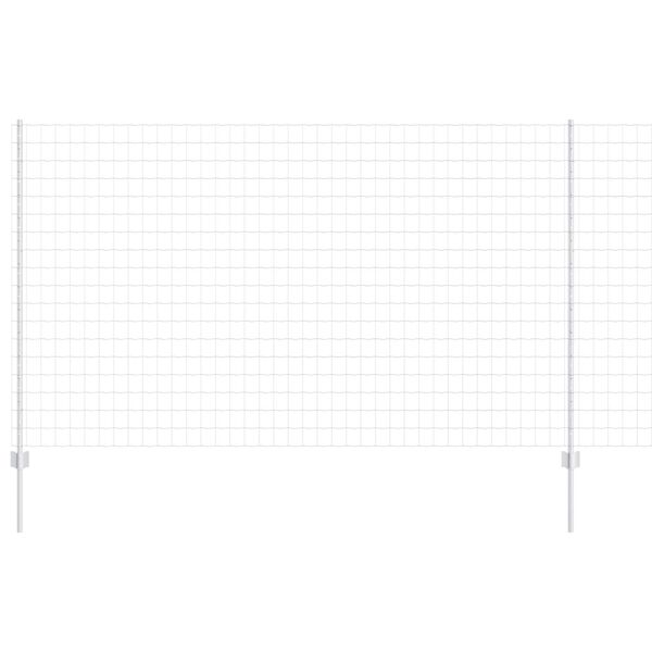 vidaXL Hek met Paal Zilver 1,4 x 10 m Staal