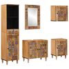 vidaXL Badkamermeubelset 5 st Naturel Massief Mango Hout