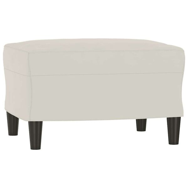 vidaXL Bankje 70x35x41 cm fluweel crèmekleurig