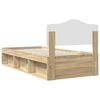 vidaXL Bedframe Sonoma Eiken 75 x 190 cm Massief grenenhout