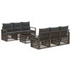 vidaXL Tuinbankenset 7 st Grijs poly rattan