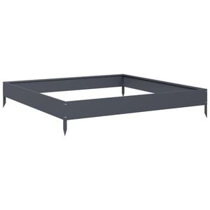 vidaXL Plantenbak verhoogd 100x100x18,5 cm staal antracietkleurig