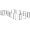 vidaXL Hondenkennel 19,36 m&sup2; staal zwart