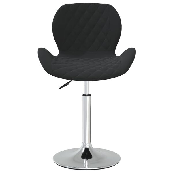 vidaXL Eetkamerstoelen draaibaar 4 st fluweel zwart