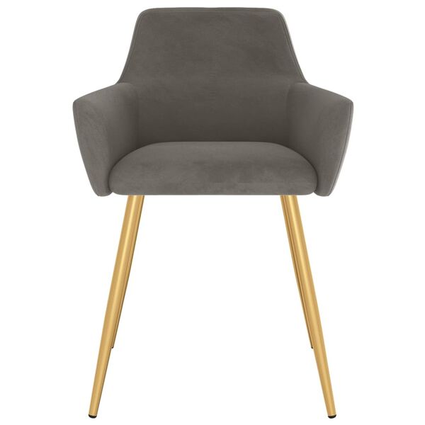 vidaXL Eetkamerstoelen 2 st fluweel donkergrijs