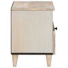 vidaXL Nachtkastje met lade Beige 40 x 33 x 46 cm Massief acaciahout