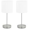 vidaXL Tafellampen 2 st met aanraakknop E14 wit