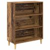 vidaXL Hoge kast Oud Hout 69,5 x 34 x 180 cm Geengineerd Hout en Glas
