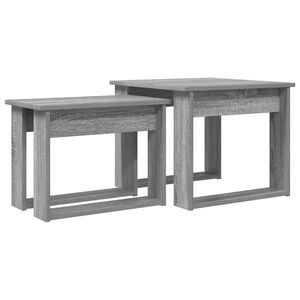 vidaXL Koffietafel Set 2 st Grijs Sonoma 50 x 52 x 42 cm Bewerkt hout