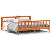 vidaXL Bedframe met hoofdbord massief grenenhout wasbruin 200x200 cm