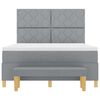 vidaXL Boxspring bed met matras Lichtgrijs 160 x 200 cm Stof