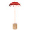 vidaXL Balinese parasol met basis Rood 95 x 95 x 260 cm