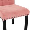 vidaXL Eetkamerstoelen 2 st fluweel roze