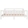 vidaXL Bedframe zonder matras massief grenenhout wit 200x200 cm