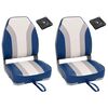 vidaXL Bootstoelen inklapbaar 2 st met hoge rugleuning