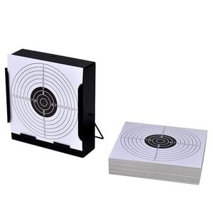 vidaXL Schietkast vierkant met 100 papieren targets 14 cm