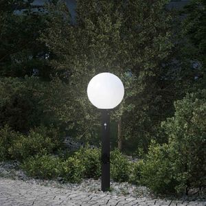 vidaXL Bolderarmatuur met sensor en stopcontact 80 cm zwart IP44